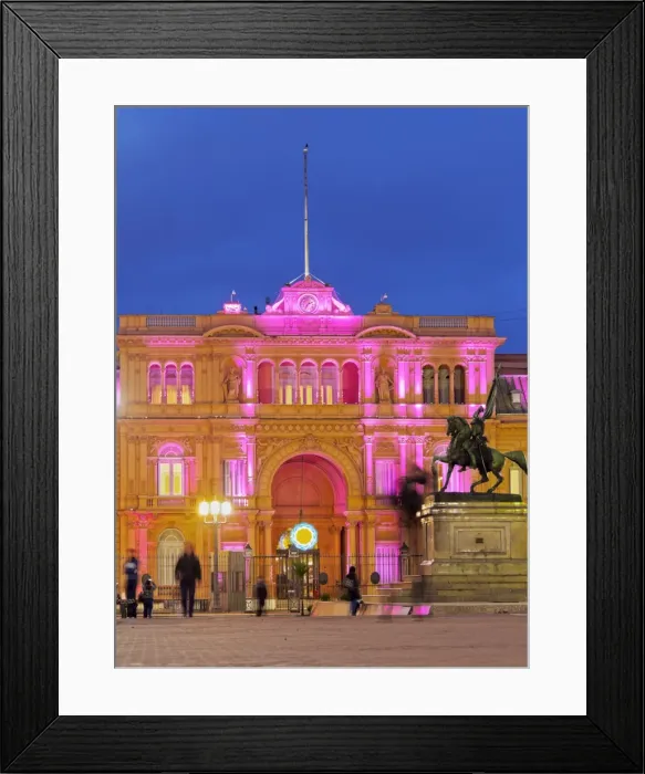 Framed Print : Argentina, Buenos Aires Province, City of Buenos Aires, Monserrat, Twilight view Framed Print : Argentina, Buenos Aires Province, City of Buenos Aires, Monserrat, Twilight view