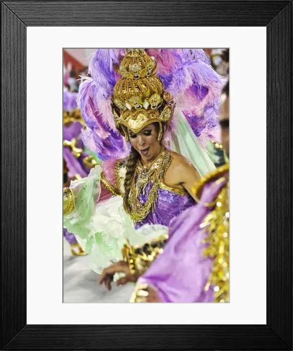 Framed Print : Brazil, State of Rio de Janeiro, City of Rio de Janeiro, Samba Dancer in the Carnival Framed Print : Brazil, State of Rio de Janeiro, City of Rio de Janeiro, Samba Dancer in the Carnival