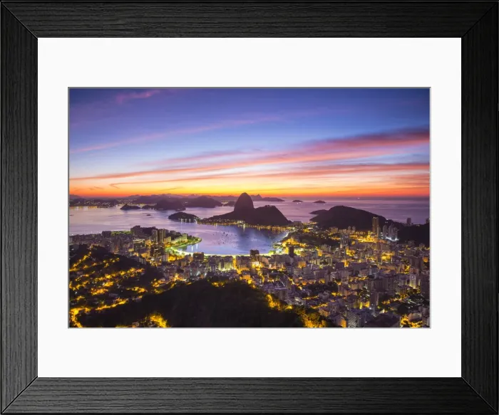 Framed Print : View over Botafogo Bay and the Sugar Loaf, Rio de Janeiro, Brazil Framed Print : View over Botafogo Bay and the Sugar Loaf, Rio de Janeiro, Brazil