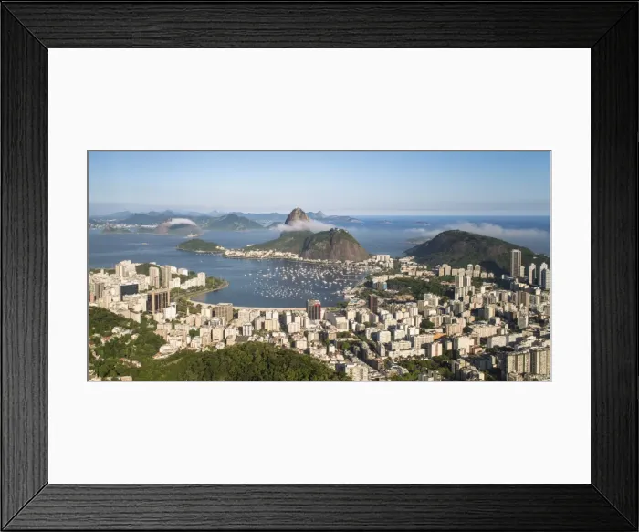 Framed Print : Pao Acucar or Sugar loaf mountain and the bay of Botafogo, Rio de Janeiro, Brazil Framed Print : Pao Acucar or Sugar loaf mountain and the bay of Botafogo, Rio de Janeiro, Brazil