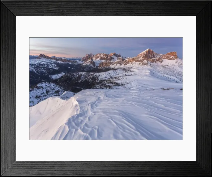 Framed Print : Europe, Italy, Veneto, Belluno. Winter view from Mount Pore northward, Dolomites Framed Print : Europe, Italy, Veneto, Belluno. Winter view from Mount Pore northward, Dolomites