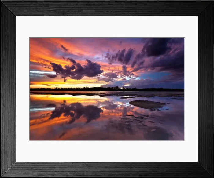Framed Print : Po river park, Piedmont, Italy. Colours and clouds on a wetland near the Po river Framed Print : Po river park, Piedmont, Italy. Colours and clouds on a wetland near the Po river