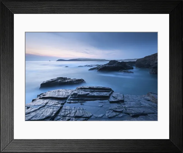 Framed Print : Trevose Head at dusk from Treyarnon Point, North Cornwall, England. Summer (June) Framed Print : Trevose Head at dusk from Treyarnon Point, North Cornwall, England. Summer (June)