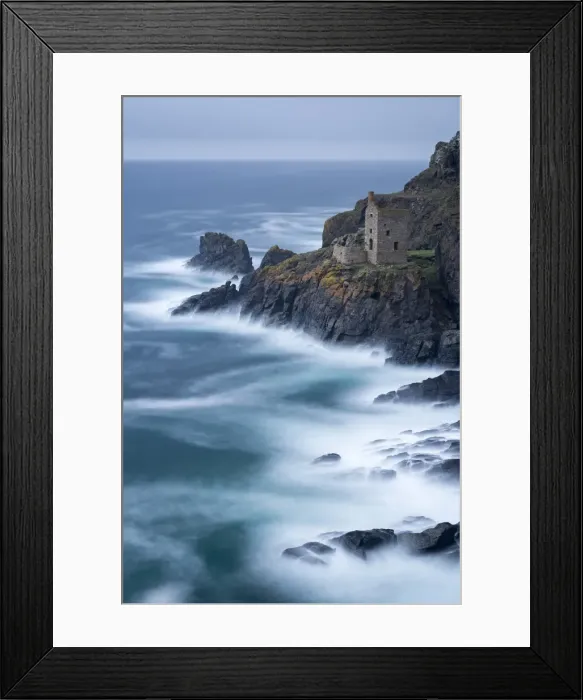Framed Print : Abandoned ruin of tin mine engine house on the Cornish cliffs near Botallack, Cornwall, England Framed Print : Abandoned ruin of tin mine engine house on the Cornish cliffs near Botallack, Cornwall, England