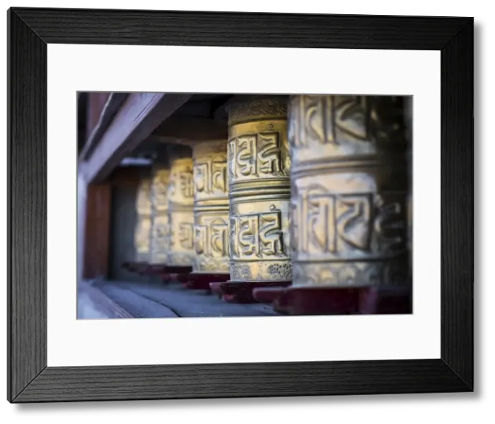 Framed Print : Stakna Monastery, Ladakh, North India, Asia. Buddhist prayer wheels Framed Print : Stakna Monastery, Ladakh, North India, Asia. Buddhist prayer wheels