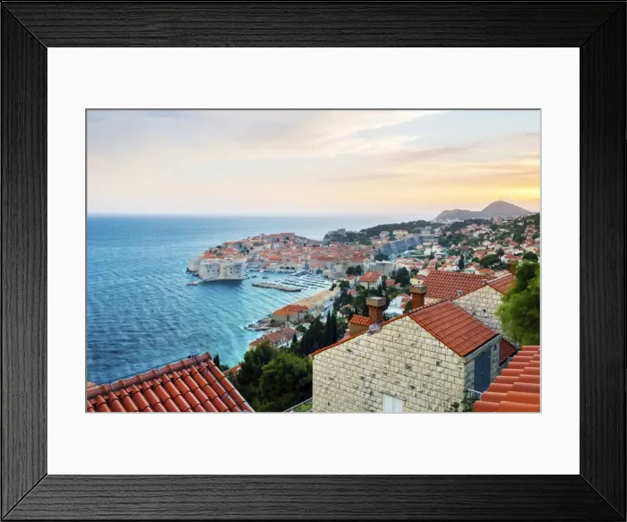 Framed Print : Croatia, Dalmatia, Dubrovnik, Old town. View over the old town Framed Print : Croatia, Dalmatia, Dubrovnik, Old town. View over the old town