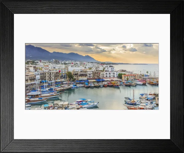Framed Print : Harbor of Kyrenia, Northern Cyprus Framed Print : Harbor of Kyrenia, Northern Cyprus