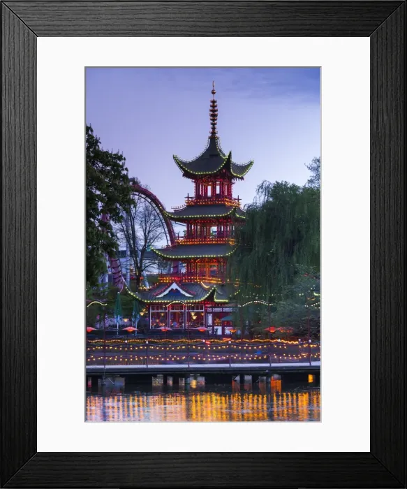 Framed Print : Denmark, Zealand, Copenhagen, Tivoli Gardens Amuseument Park, Chinese pavillion Framed Print : Denmark, Zealand, Copenhagen, Tivoli Gardens Amuseument Park, Chinese pavillion