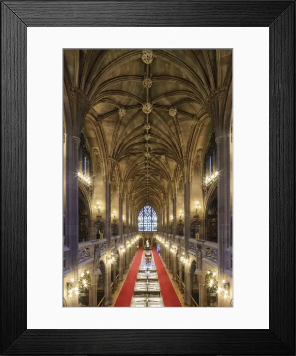 Framed Print : Europe, United Kingdom, England, Lancashire, Manchester, John Rylands Library