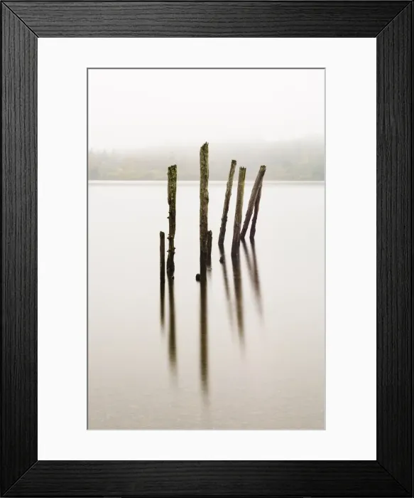 Framed Print : Remains of the old jetty, Derwentwater, Cumbria, UK