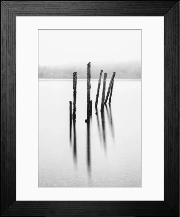 Framed Print : Remains of the old jetty, Derwentwater, Cumbria, UK Framed Print : Remains of the old jetty, Derwentwater, Cumbria, UK