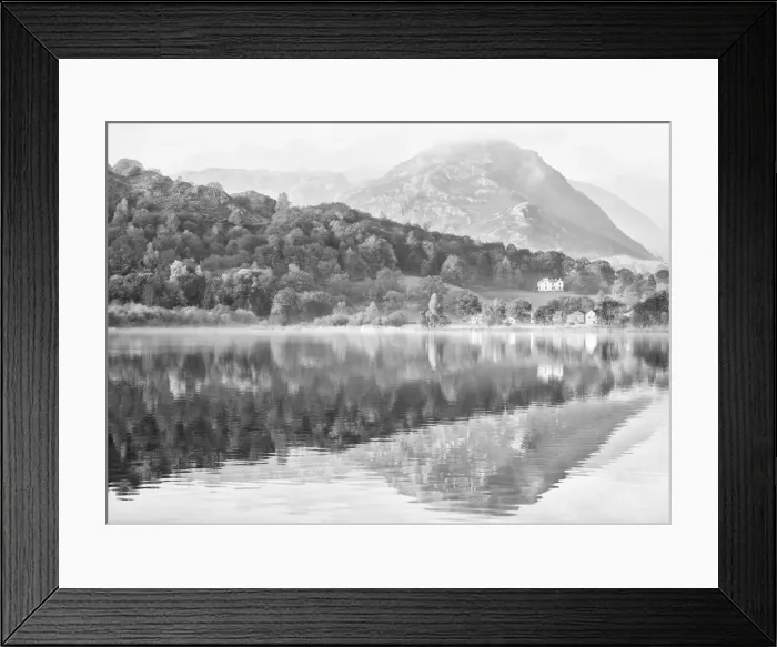 Framed Print : Lake Grasmere in the morning mist, Cumbria, UK