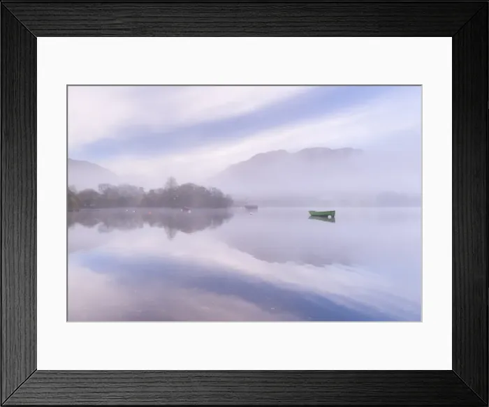Framed Print : Misty autumn morning on Ullswater in the Lake District, Cumbria, England. Autumn Framed Print : Misty autumn morning on Ullswater in the Lake District, Cumbria, England. Autumn