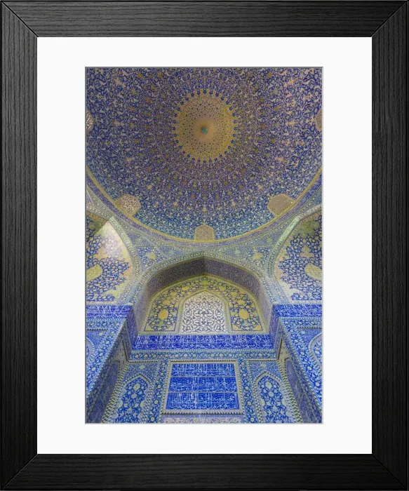 Framed Print : Iran, Central Iran, Esfahan, Naqsh-e Jahan Imam Square, Royal Mosque, interior mosaic Framed Print : Iran, Central Iran, Esfahan, Naqsh-e Jahan Imam Square, Royal Mosque, interior mosaic