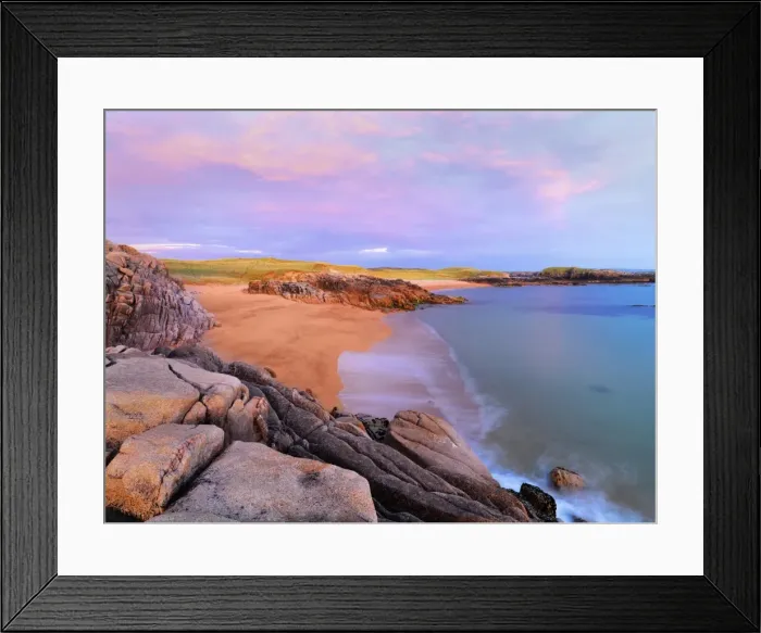 Framed Print : Ireland, Co. Donegal, Cruit island at sunset