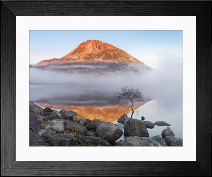 Framed Print : Ireland, Co. Donegal, Mount Errigal reflected in Lough Dunlewey Framed Print : Ireland, Co. Donegal, Mount Errigal reflected in Lough Dunlewey