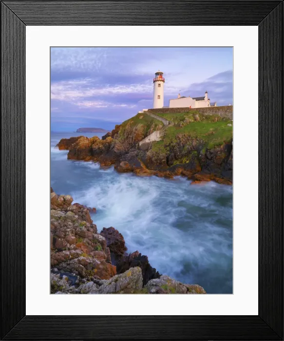 Framed Print : Ireland, Co. Donegal, Fanad, Fanad lighthouse at dusk Framed Print : Ireland, Co. Donegal, Fanad, Fanad lighthouse at dusk