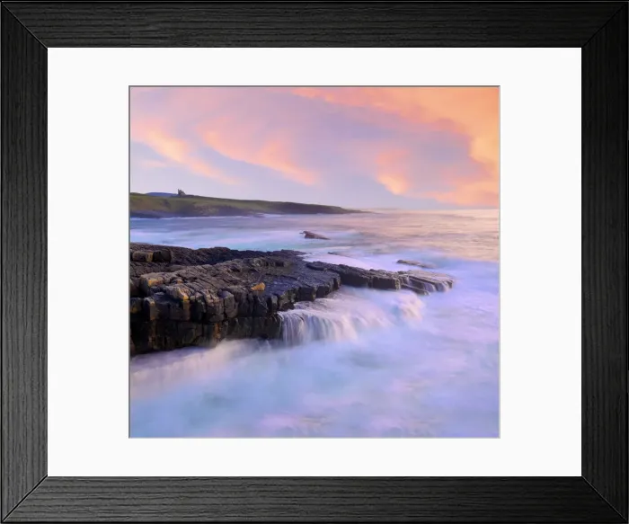Framed Print : Ireland, Co. Sligo, Mullaghmore, coastline at dusk Framed Print : Ireland, Co. Sligo, Mullaghmore, coastline at dusk