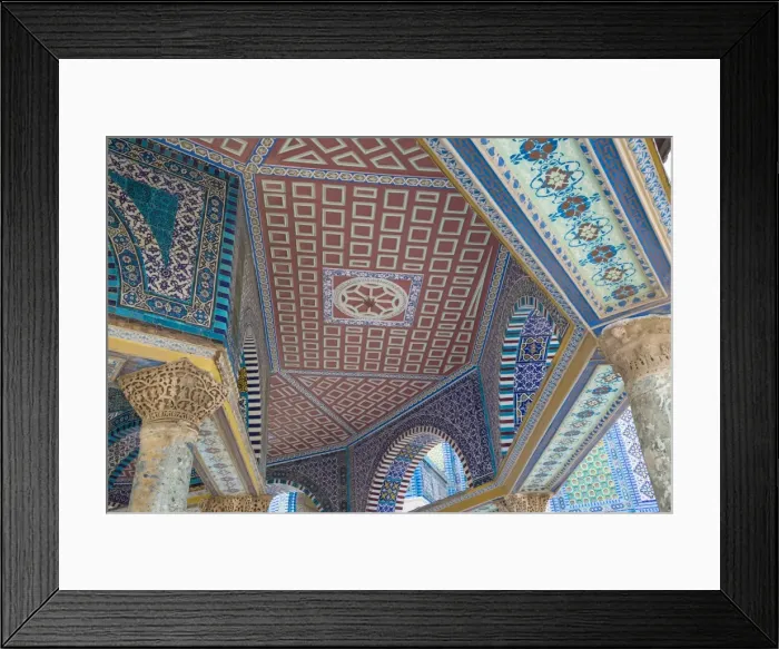 Framed Print : Israel, Jerusalem, Temple Mount, Dome of the Rock, Tile detail of Dome of Chain Framed Print : Israel, Jerusalem, Temple Mount, Dome of the Rock, Tile detail of Dome of Chain