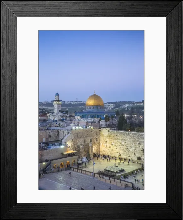 Framed Print : Israel, Jerusalem, Old City, Temple Mount, Dome of the Rock and The Western Wall Framed Print : Israel, Jerusalem, Old City, Temple Mount, Dome of the Rock and The Western Wall