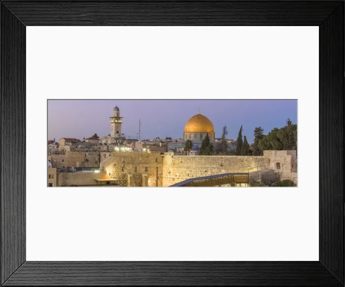 Framed Print : Israel, Jerusalem, Old City, Temple Mount, Dome of the Rock and The Western Wall Framed Print : Israel, Jerusalem, Old City, Temple Mount, Dome of the Rock and The Western Wall