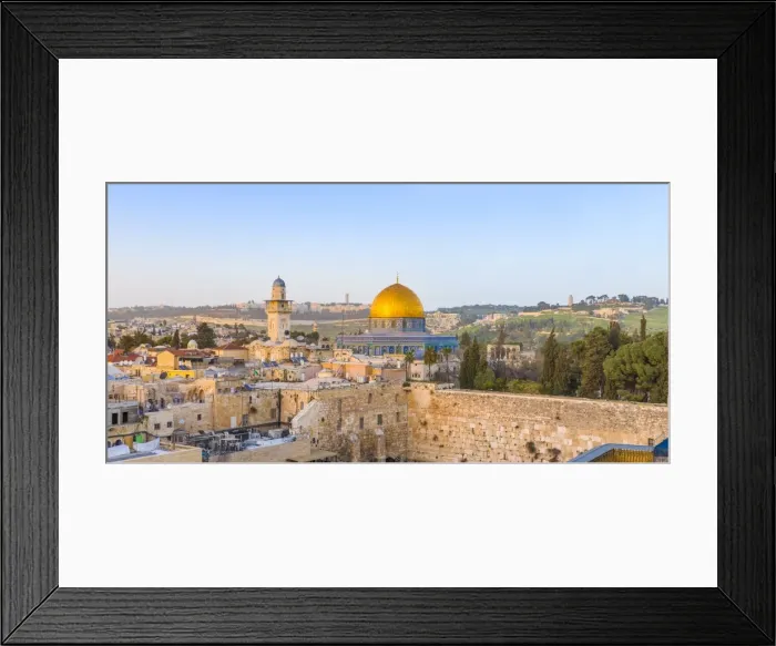 Framed Print : Israel, Jerusalem, Old City, Temple Mount, Dome of the Rock and The Western Wall Framed Print : Israel, Jerusalem, Old City, Temple Mount, Dome of the Rock and The Western Wall