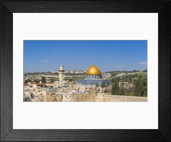 Framed Print : Israel, Jerusalem, Old City, Temple Mount, Dome of the Rock and The Western Wall Framed Print : Israel, Jerusalem, Old City, Temple Mount, Dome of the Rock and The Western Wall