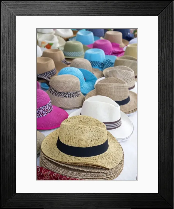 Framed Print : Hats, Cefalu, Sicily, Italy, Europe
