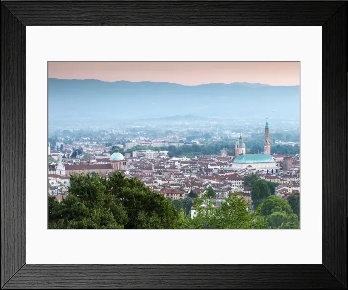 Framed Print : Italy, Italia. Veneto. Vicenza. The town from Monte Berico