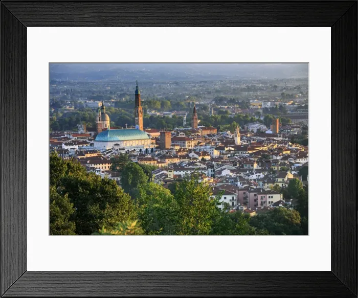 Framed Print : Italy, Italia. Veneto. Vicenza. The town from Monte Berico Framed Print : Italy, Italia. Veneto. Vicenza. The town from Monte Berico