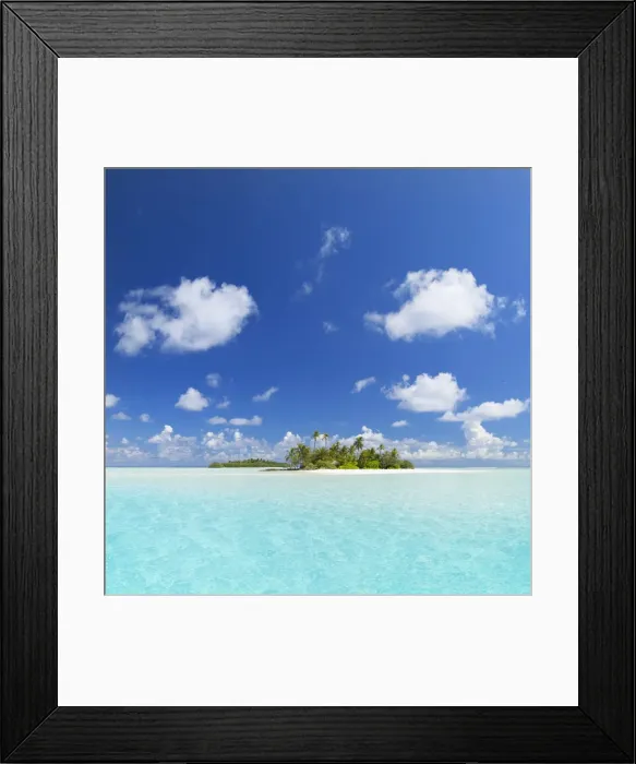 Framed Print : Tropical island, South Male Atoll, Kaafu Atoll, Maldives