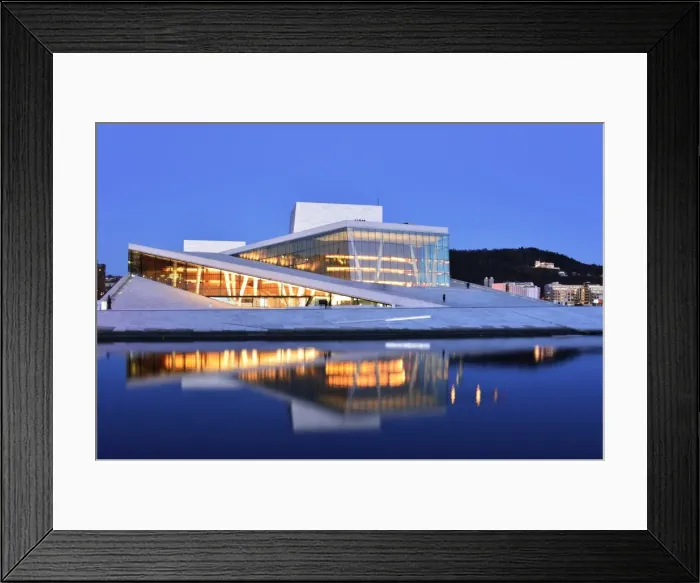 Framed Print : The Opera House, Norwegian National Opera and Ballet, by Snohetta architects in Bjorvika district Framed Print : The Opera House, Norwegian National Opera and Ballet, by Snohetta architects in Bjorvika district