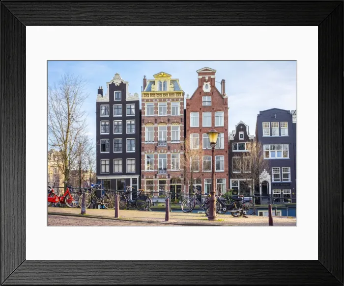Framed Print : Canal houses on the Herengracht canal, Grachtengordel, Amsterdam, North Holland