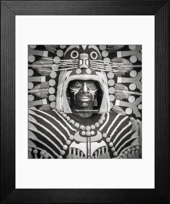 Framed Print : Portrait of Ati-atihan festival participant, Kalibo, Aklan, Western Visayas, Philippines