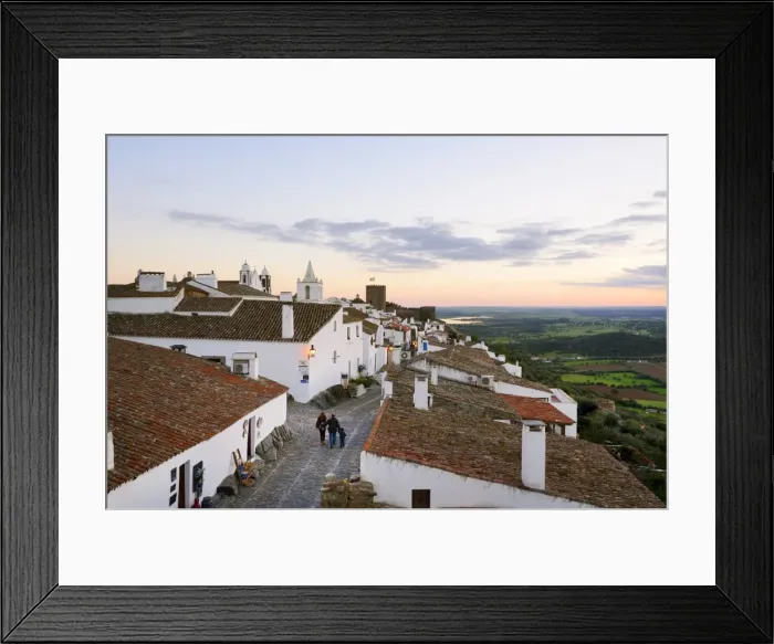 Framed Print : The medieval and historic village of Monsaraz at twilight. Alentejo, Portugal Framed Print : The medieval and historic village of Monsaraz at twilight. Alentejo, Portugal