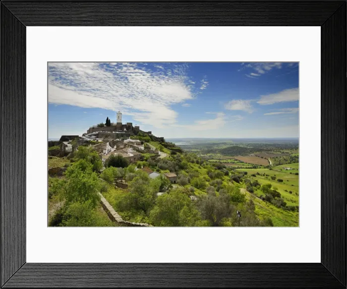 Framed Print : The medieval walled village of Monsaraz. Alentejo, Portugal Framed Print : The medieval walled village of Monsaraz. Alentejo, Portugal