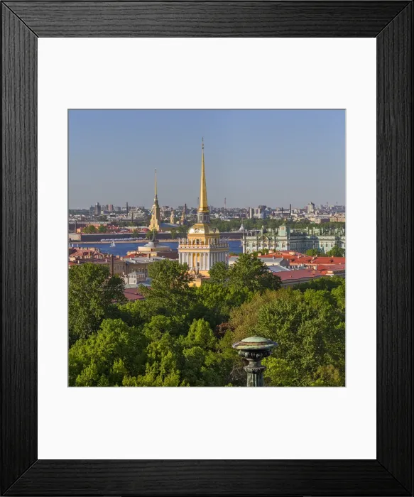 Framed Print : Admiralty building, View from the Colonnade of St. Isaacs Cathedral, Saint Petersburg Framed Print : Admiralty building, View from the Colonnade of St. Isaacs Cathedral, Saint Petersburg