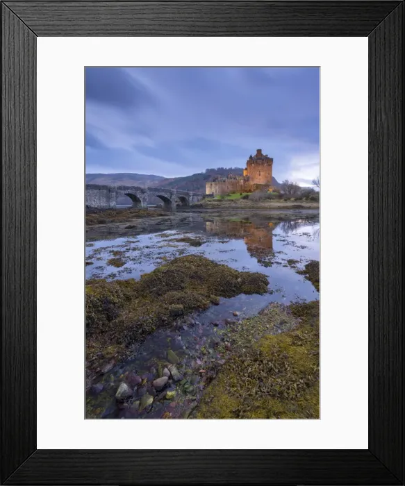 Framed Print : Eilean Donan Castle at twilight, Dornie, Scotland