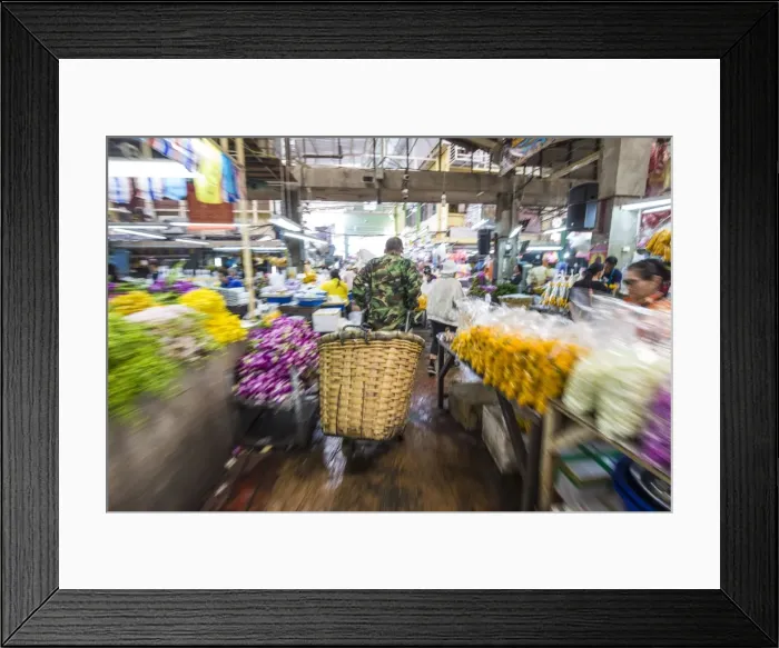 Framed Print : Flower Market, Bangkok, Thailand Framed Print : Flower Market, Bangkok, Thailand