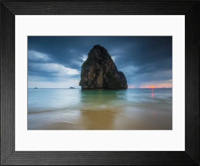 Framed Print : Phra Nang beach, Railay Peninsula, Krabi Province, Thailand