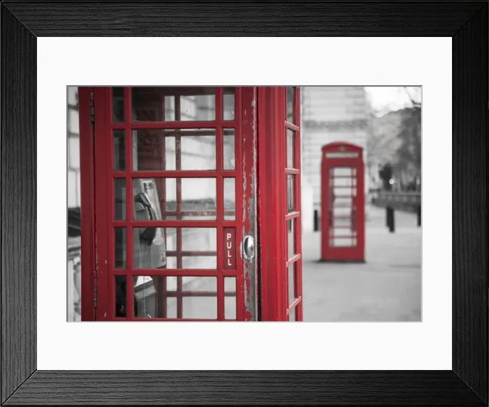 Framed Print : Red telephone boxes, Whitehall, London, England, UK Framed Print : Red telephone boxes, Whitehall, London, England, UK