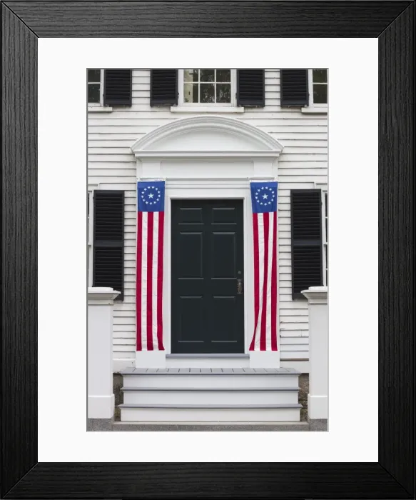 Framed Print : USA, Massachusetts, Cape Ann, Manchester by the Sea, Fourth of July Parade, US flag Framed Print : USA, Massachusetts, Cape Ann, Manchester by the Sea, Fourth of July Parade, US flag