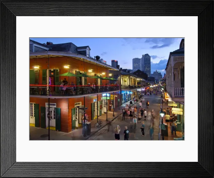 Framed Print : Louisiana, New Orleans, French Quarter, Bourbon Street Framed Print : Louisiana, New Orleans, French Quarter, Bourbon Street
