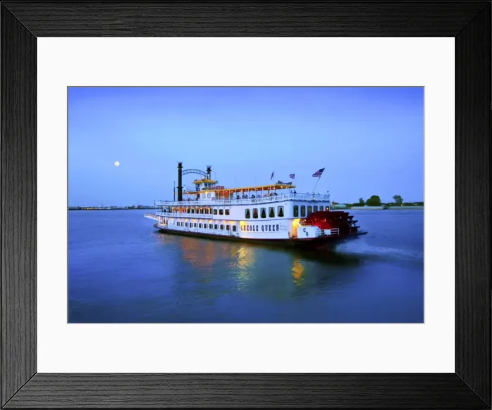Framed Print : Louisiana, New Orleans, Creole Queen Steamboat, Mississippi River Framed Print : Louisiana, New Orleans, Creole Queen Steamboat, Mississippi River