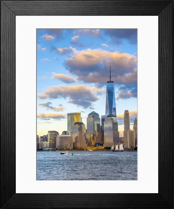 Framed Print : USA, New York, Manhattan, Lower Manhattan and World Trade Center, Freedom Tower Framed Print : USA, New York, Manhattan, Lower Manhattan and World Trade Center, Freedom Tower