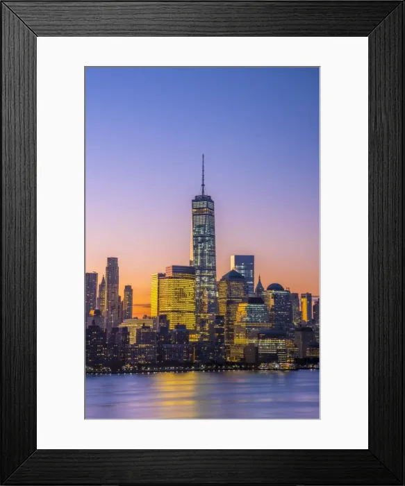 Framed Print : USA, New York, Manhattan, Lower Manhattan and World Trade Center, Freedom Tower across Framed Print : USA, New York, Manhattan, Lower Manhattan and World Trade Center, Freedom Tower across