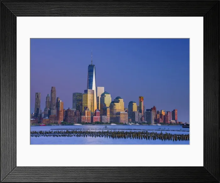 Framed Print : USA, New York, Manhattan, Lower Manhattan and World Trade Center, Freedom Tower across Framed Print : USA, New York, Manhattan, Lower Manhattan and World Trade Center, Freedom Tower across
