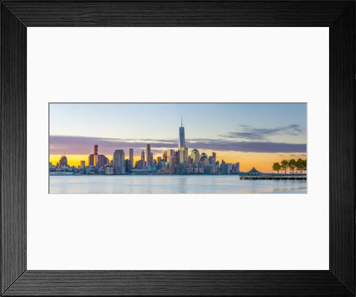 Framed Print : USA, New York, Manhattan, Lower Manhattan and World Trade Center, Freedom Tower across Framed Print : USA, New York, Manhattan, Lower Manhattan and World Trade Center, Freedom Tower across