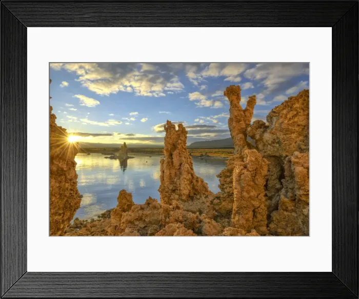 Framed Print : USA, California, Eastern Sierra, Mono Lake sunrise