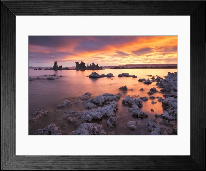 Framed Print : Colourful sunrise above Mono Lake, California, USA. Autumn (October) 2015 Framed Print : Colourful sunrise above Mono Lake, California, USA. Autumn (October) 2015